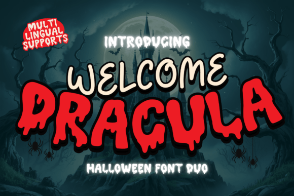Welcome Dracula: A Playful Halloween Font Duo for Brand Designers
