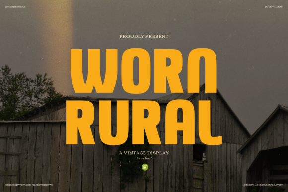 Worn Rural: A Vintage Display Font for Handmade Sellers